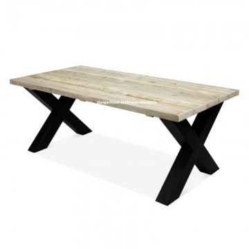 Steigerhouten tafel x poot n
