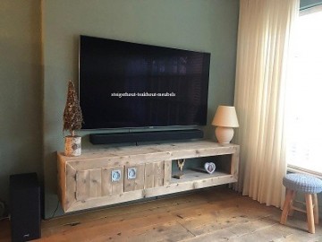 Steigerhouten tv meubel zwevend sfeer n