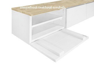 Steigerhouten tvmeubel scandinavisch open n