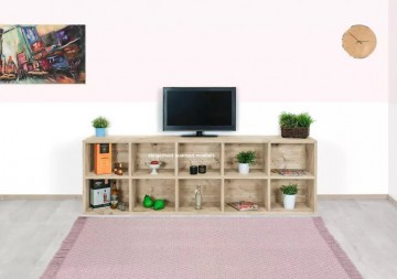 Steigerhouten vakkenkast tvmeubel n