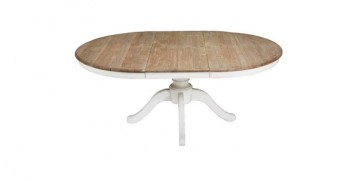 Tafel rond wit ovaal