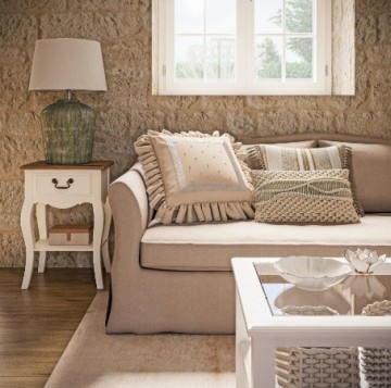 Tafeltje wit creme laden sfeer