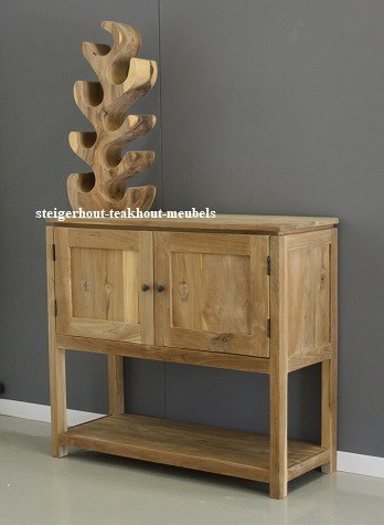 Teak sidetable twee deuren n