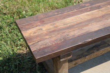 Teakhout bank andre mixwood detail