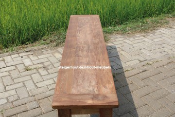 Teakhout bank dengkleh zonder leuningen n