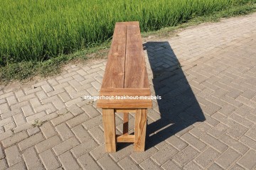 Teakhout bank zonder leuningen kasar mad