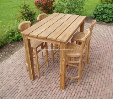 Teakhout barset rechthoekig barkruk met arml.jpg