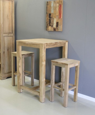 Teakhout bartafel 70x70cm n