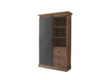 Teakhout boekenkast 142 40 220 j1 detail 1