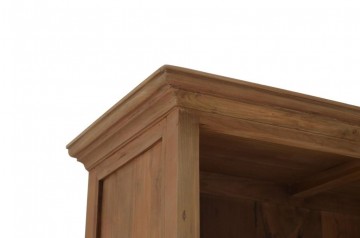 Teakhout boekenkast 2laden bovenkant