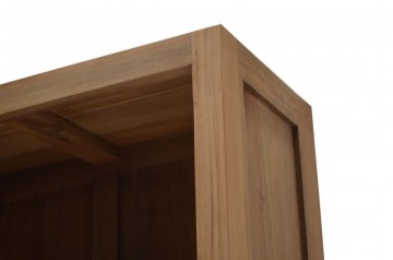 Teakhout boekenkast 2laden modern detail