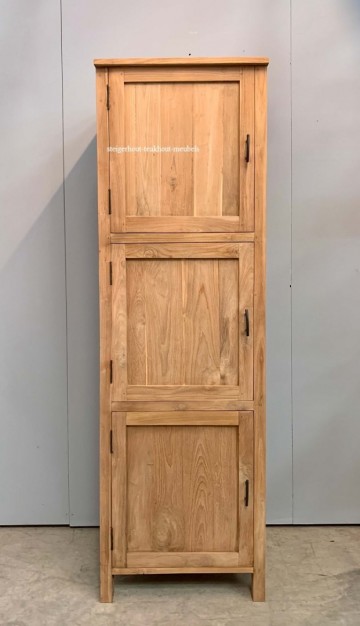 Teakhout boekenkast smal 1 dicht n