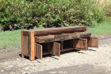 Teakhout dressoir 3 andre open n