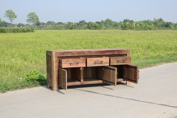 Teakhout dressoir 4 andre open n