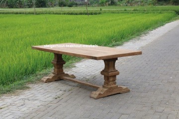 Teakhout kloostertafel kvs dengkleh sfeer n
