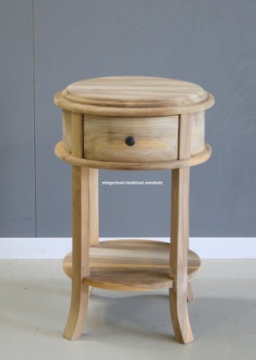 Teakhout ladenkast 1 rond n