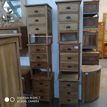 Teakhout ladenkast 3 magazijn n