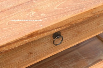 Teakhout salontafel dengkleh 80x80 detail n