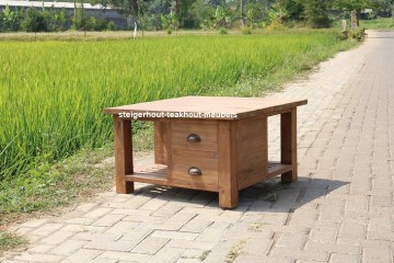 Teakhout salontafel dengkleh kebof 80x80 sfeer n