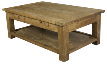 Teakhout salontafel dengkleh onderblad