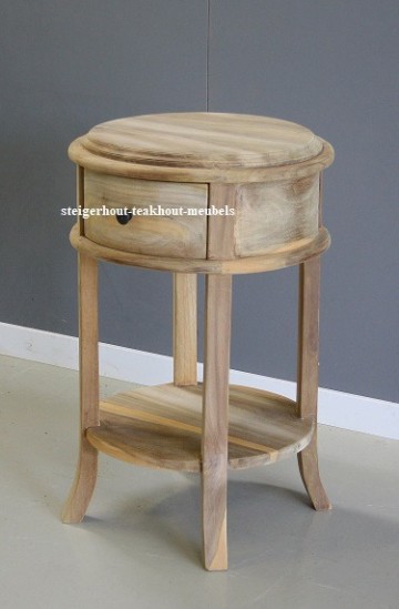 Teakhout sidetable rond rosa n