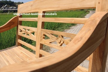 Teakhout stationsbank halus lesung detail n