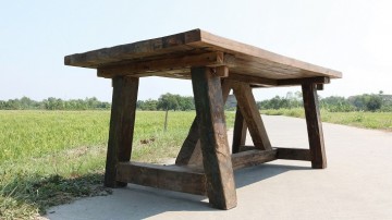 Teakhout tafel andre mixwood onder