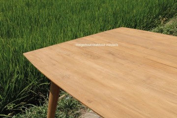 Teakhout tafel bovenkant n