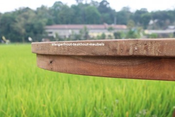 Teakhout tafel rond dengkleh detail 1