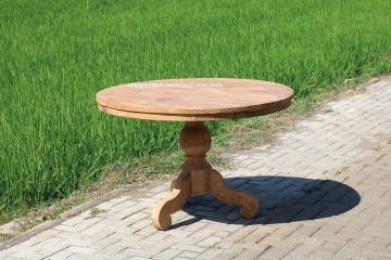 Teakhout tafel rond halus sfeer n