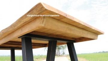 Teakhout tafel trestle onderkant n 0