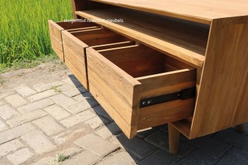 Teakhout tv meubel retro laden