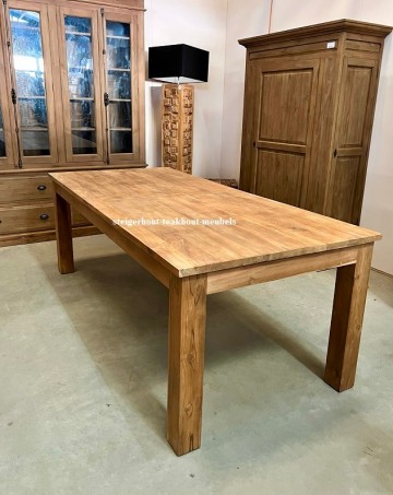 Teakhout uitschuiftafel massief teakhout klein n