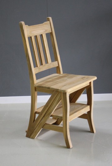 Teakhouttrapstoel a