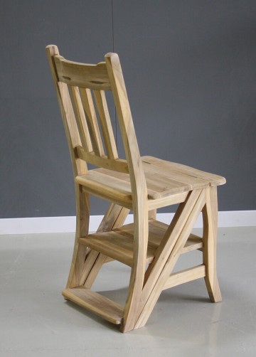 Teakhouttrapstoel c