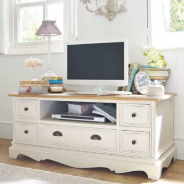 Tvmeubel wit creme sfeer