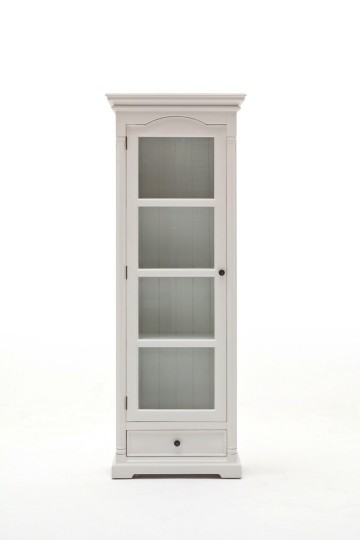 Vitrinekast smal wit ca606