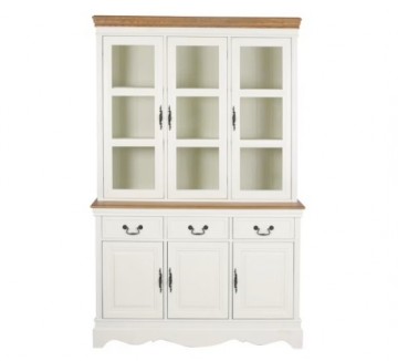 Vitrinekast wit creme 123