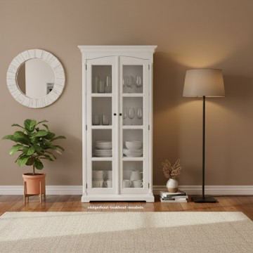 Vitrinekast wit naam ca640 p
