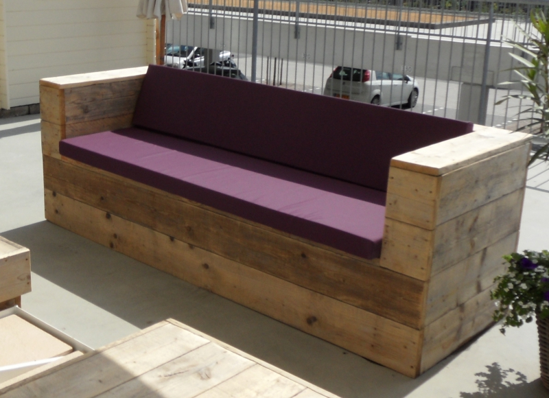 Verdeel Kip Maken Kussens Loungebank - steigerhout-teakhout-meubels