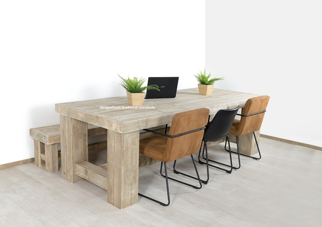 Steigerhouten Kloostertafel - steigerhout-teakhout-meubels