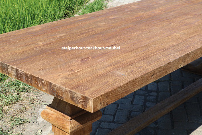 Teakhout - Kasar Massief - 6 cm - - steigerhout-teakhout-meubels